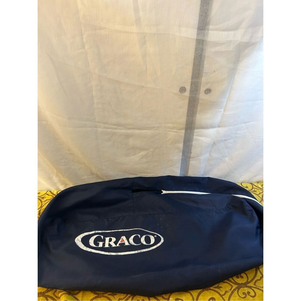 Graco play pen bag‎ missing zipper tab navy